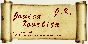 Jovica Kovrlija vizit kartica